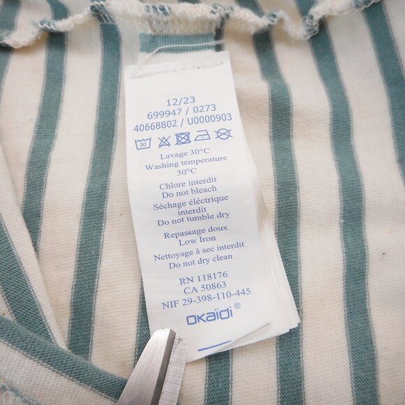 Okaidi Boys Short Sleeve Shirt French Striped Tee size 140 cm US 10 Years Cotton - Picture 9 of 10